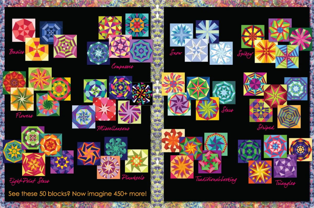 Kaleidoscope quilt made with Accuquilt dies  Kaleidoscope quilt, Quilts,  Quilting designs